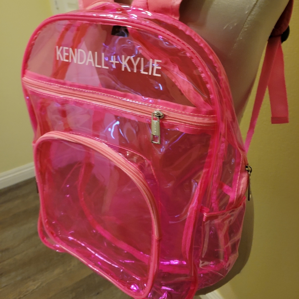 Kendall & Kylie Pink Jelly backpack